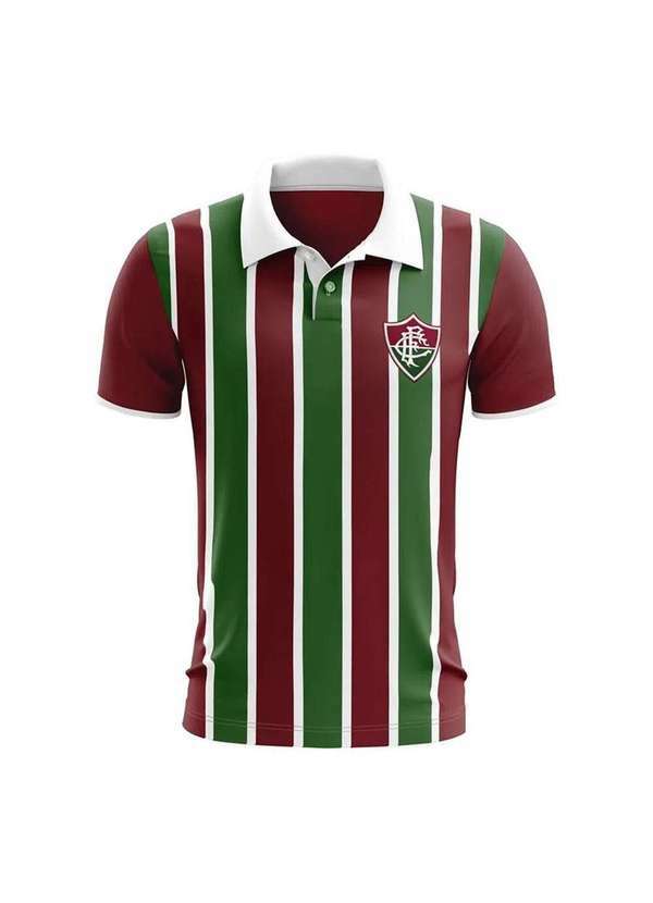 Braziline - Camisa Polo Braziline Fluminense Mall Masculina - Tricolor Roxo