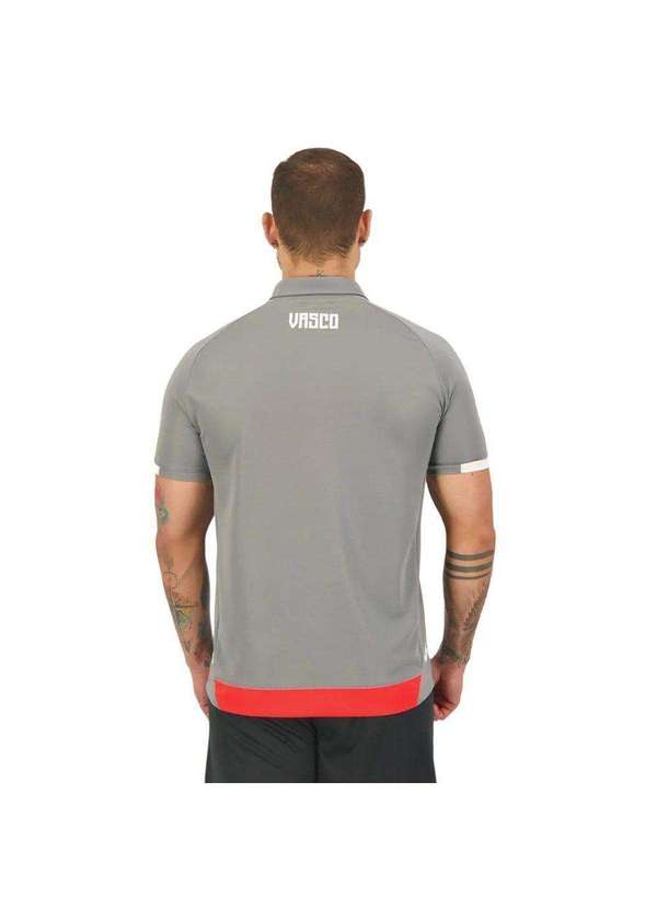 Kappa - Camisa Polo Kappa Vasco Concentração 2023/24 Masculina - Cinza 2