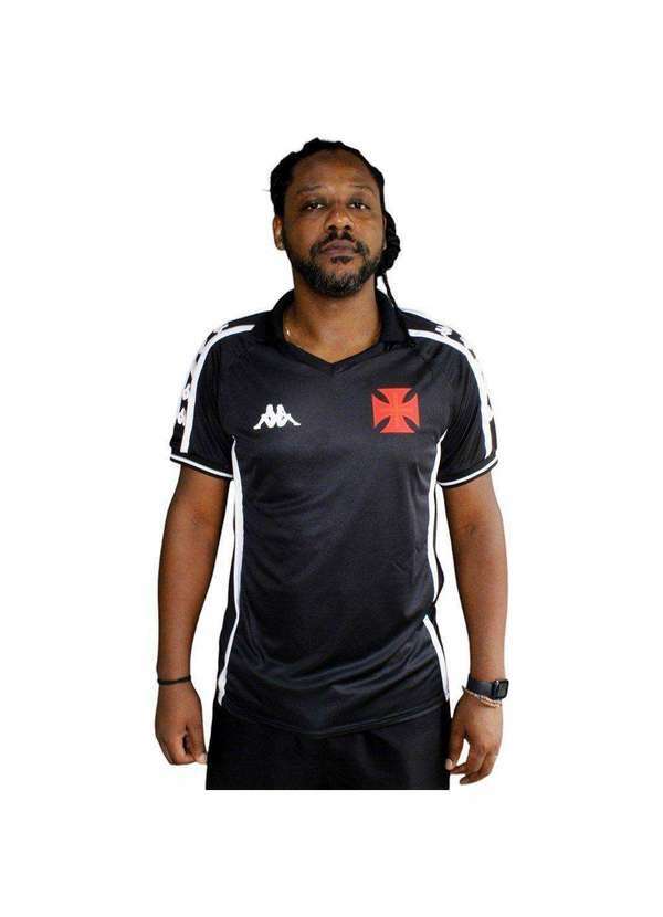 Kappa - Camisa Polo Kappa Vasco da Gama Supporter Masculina - Preto