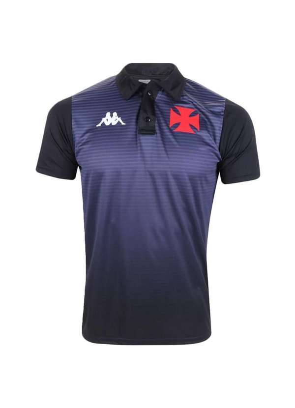 Kappa - Camisa Polo Kappa Vasco Supporter Masculina - Preto