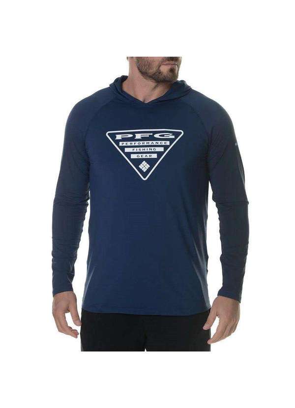 Columbia - Camisa Térmica Columbia Aurora Pfg Triangle Masculina Azul