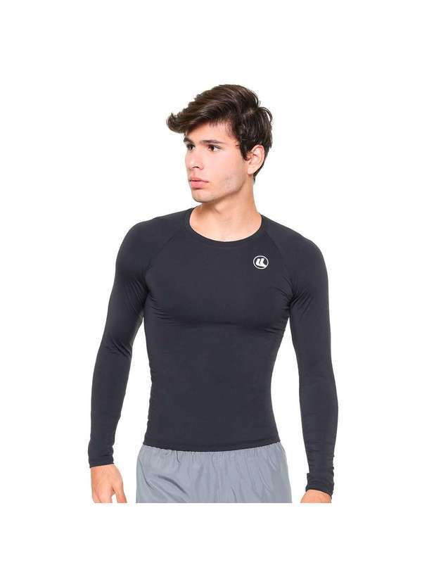 Esporte Legal - Camisa Térmica Esporte Legal Luar Manga Longa Masculina Preto