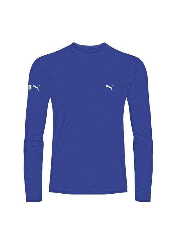 Puma - Camisa Térmica Puma Uv50 Manga Longa Masculina Azul
