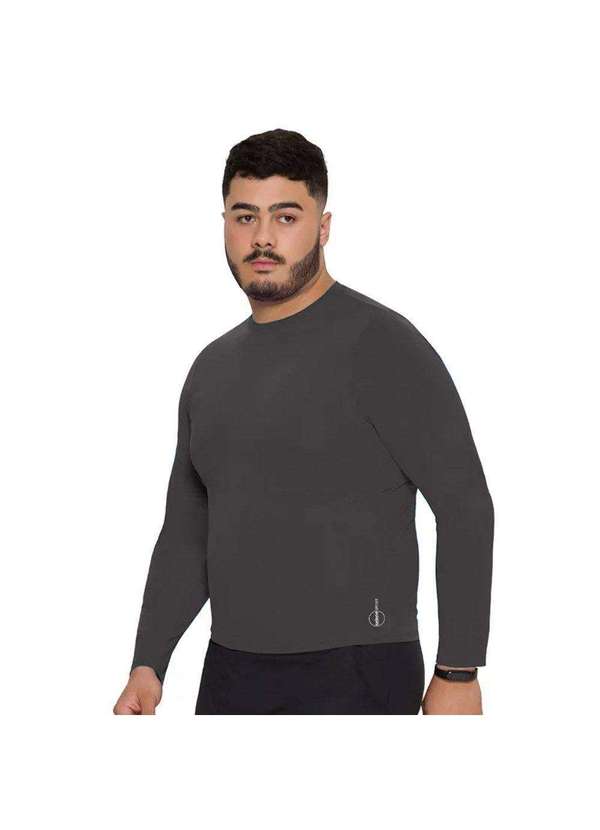 Selene - Camisa Térmica Selene Proteção Uv50 Plus Size Masculina Cinza
