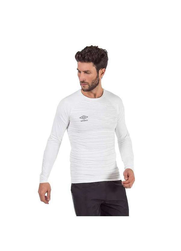Umbro - Camisa Térmica Umbro Diamond Pró Masculina Branco