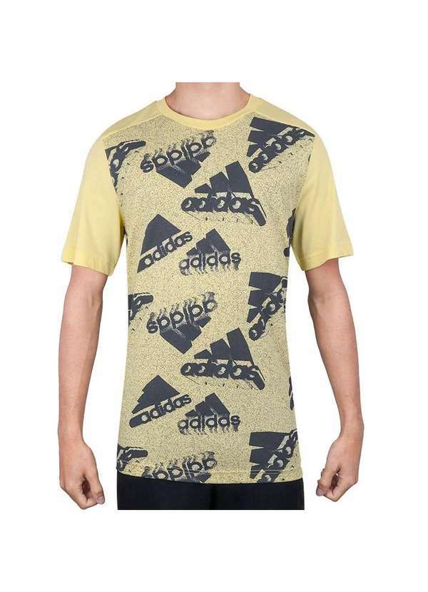 Adidas - Camiseta Adidas Brand Love Masculina Amarelo