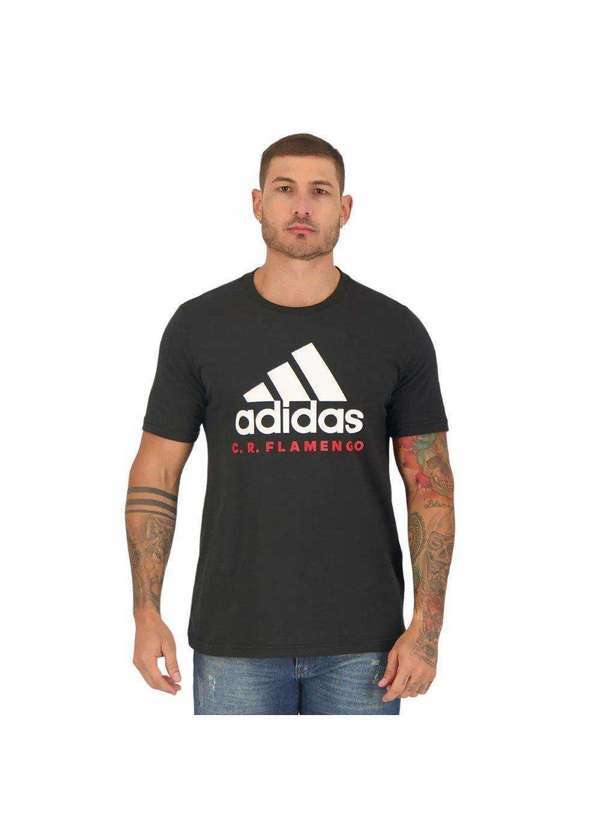 Adidas - Camiseta Adidas Flamengo Dna Gráfica Masculina Preto