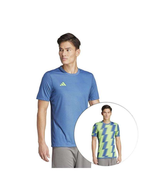 Camiseta Adidas Reversível 24 Masculina Azul Esporte Legal
