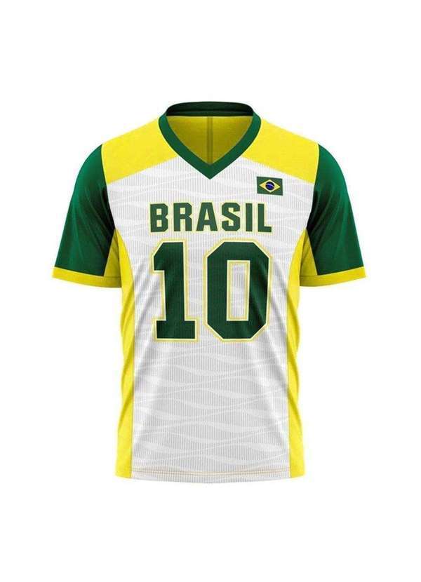 Braziline - Camiseta Braziline Brasil Makuna Masculina Branco