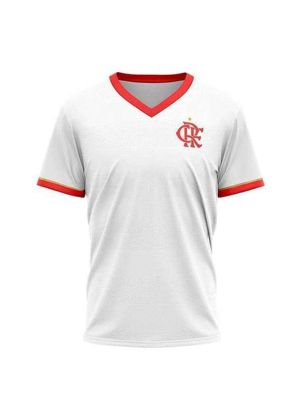 Braziline - Camiseta Braziline Flamengo Futurism Masculina Branco