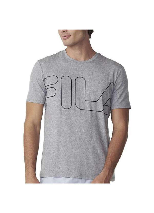 Fila - Camiseta Fila Comfort Logo Masculina Cinza