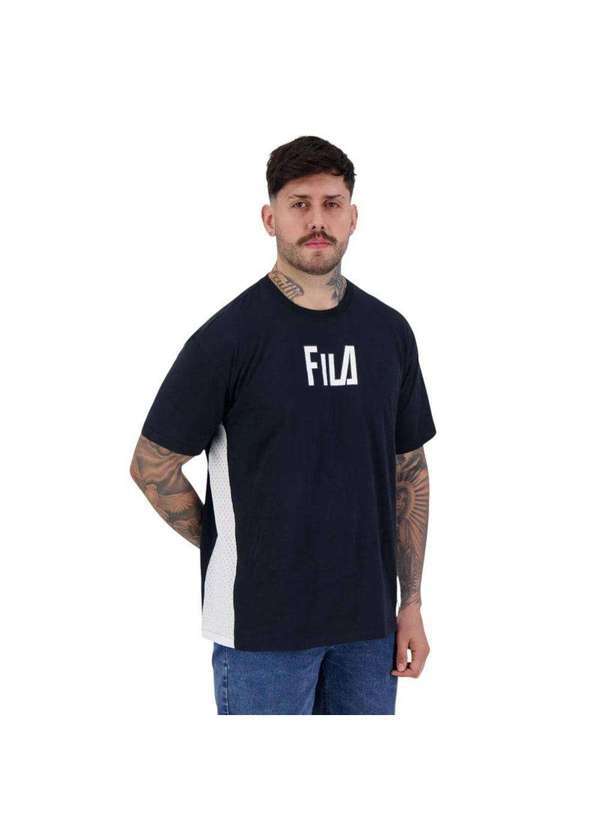 Fila - Camiseta Fila Street Hop Classic Overside Masculina Preto