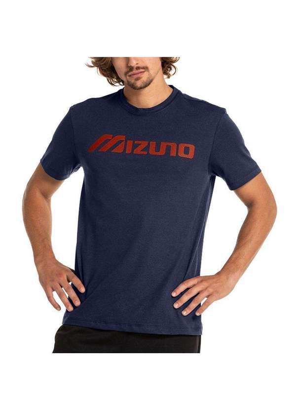 Mizuno - Camiseta Mizuno Big Logo Masculina Azul