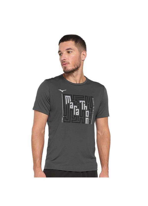 Mizuno - Camiseta Mizuno Energy Stamp Masculina Cinza