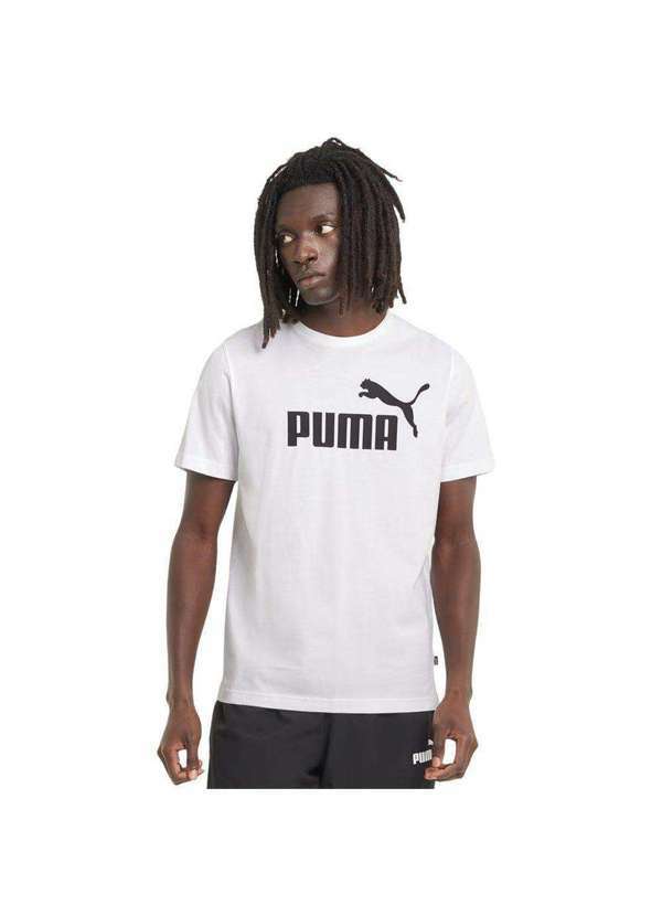 Puma - Camiseta Puma Essentials Logo Masculina Branco