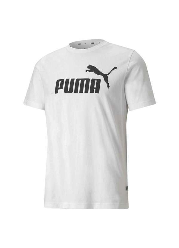 Puma - Camiseta Puma Essentials Logo Masculina Branco