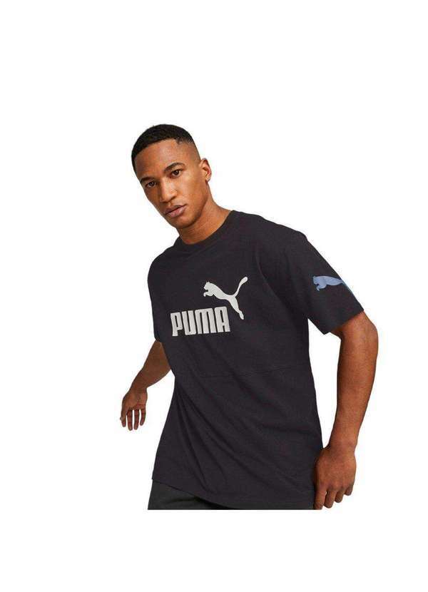 Puma - Camiseta Puma Power Colorblock Masculina Preto
