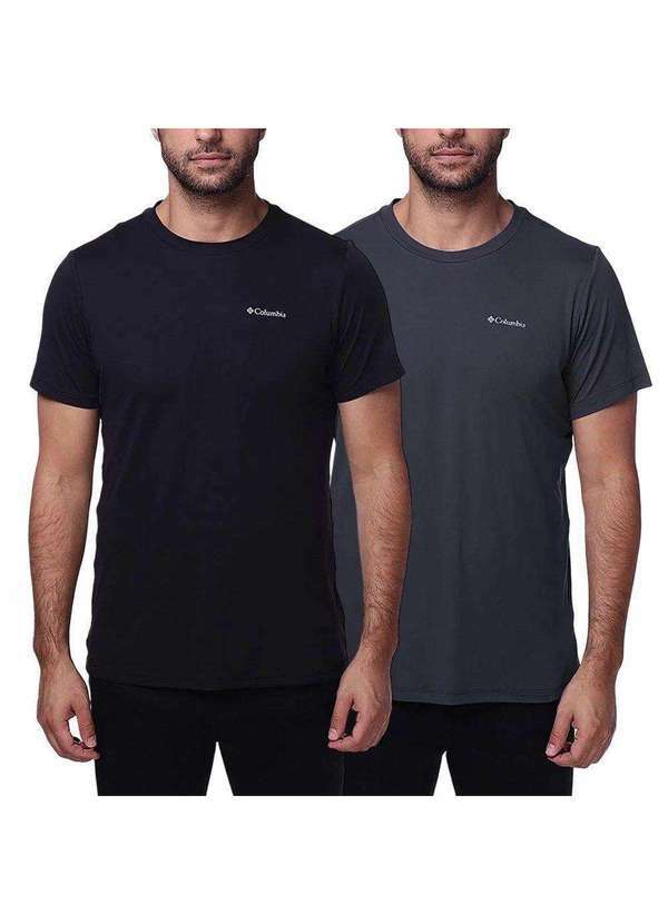 Columbia - Kit 2 Camisetas Térmicas Columbia Neblina Masculina Preto