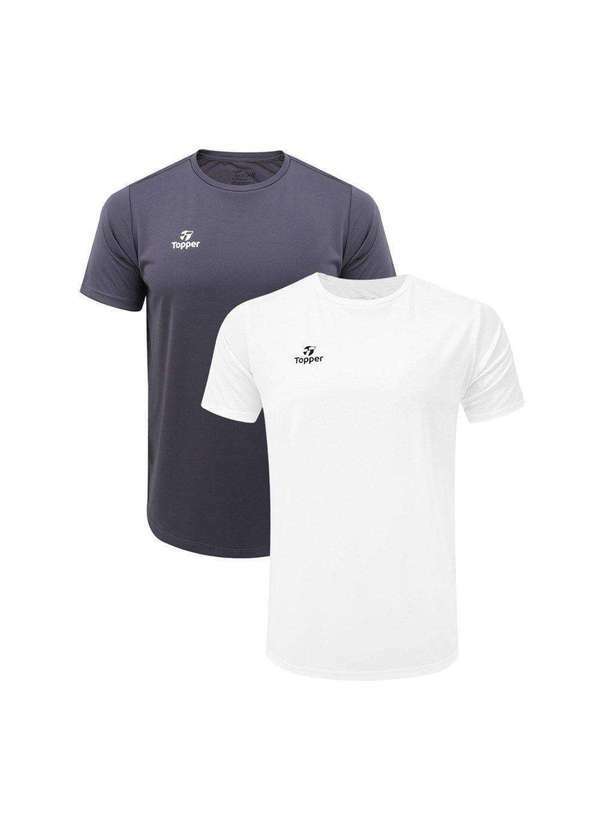 Topper - Kit 2 Camisetas Topper Classic New Masculina Branco