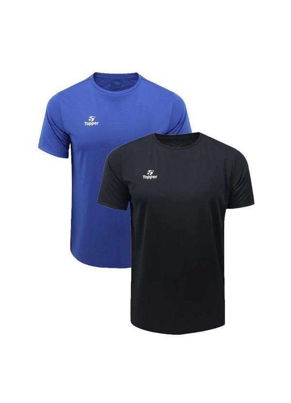 Topper - Kit 2 Camisetas Topper Classic New Masculina Preto