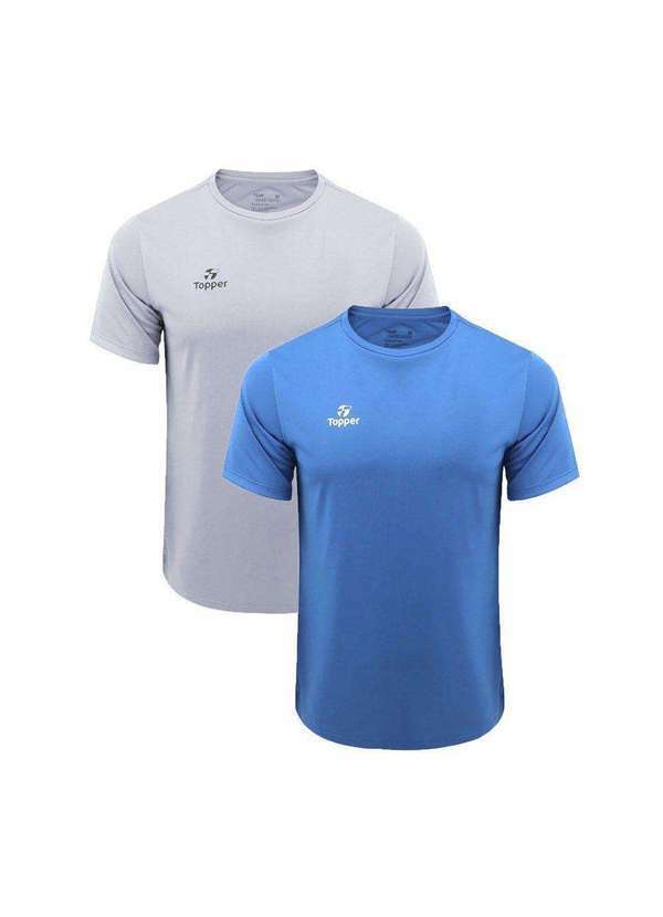 Topper - Kit 2 Camisetas Topper Faster Masculina Azul