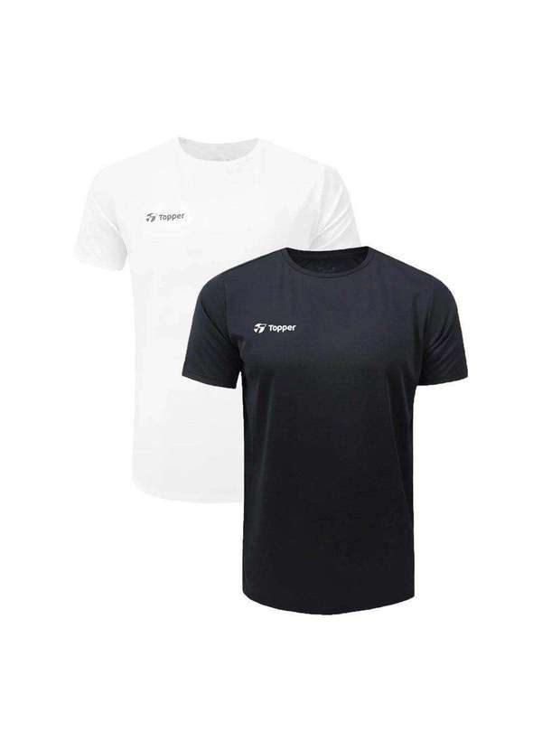 Topper - Kit 2 Camisetas Topper Feeling Masculina Preto