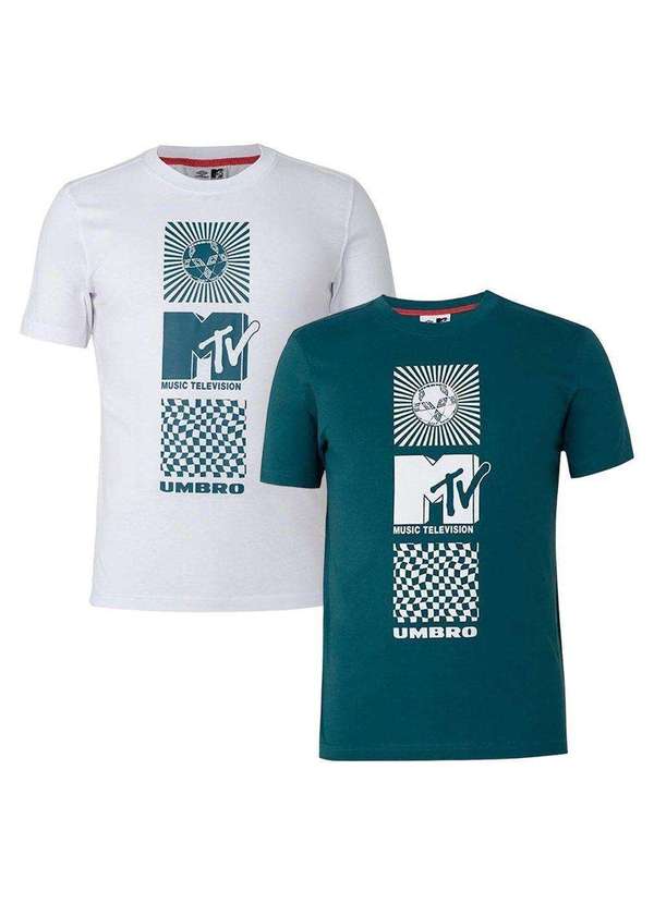Umbro - Kit 2 Camisetas Umbro X Mtv Graphic Masculina Verde