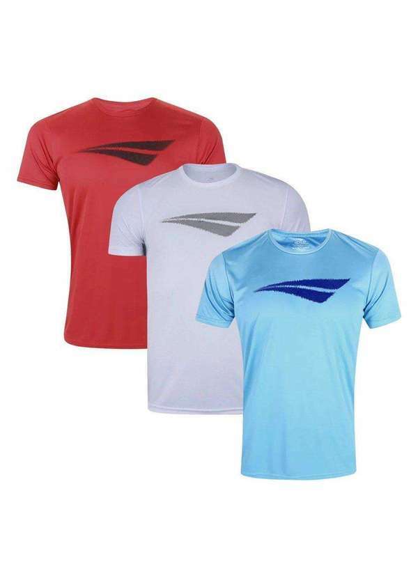 Penalty - Kit 3 Camisetas Penalty X Masculina Vermelho