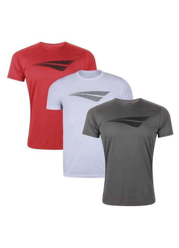 Penalty - Kit 3 Camisetas Penalty X Masculina Vermelho