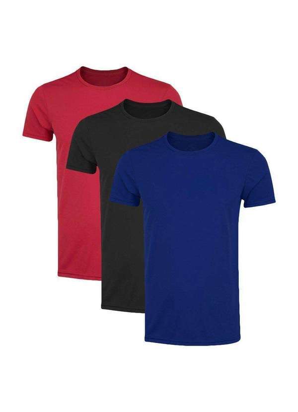 Pmc - Kit 3 Camisetas Pmc Básica Masculina Azul