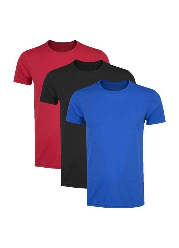 Pmc - Kit 3 Camisetas Pmc Básica Masculina Vermelho