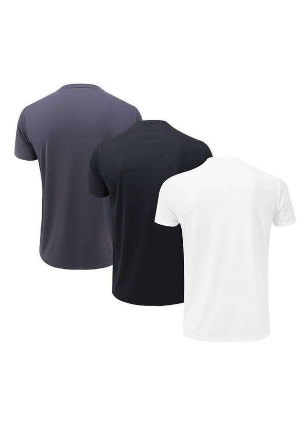 Topper - Kit 3 Camisetas Topper Classic New Masculina Branco 2