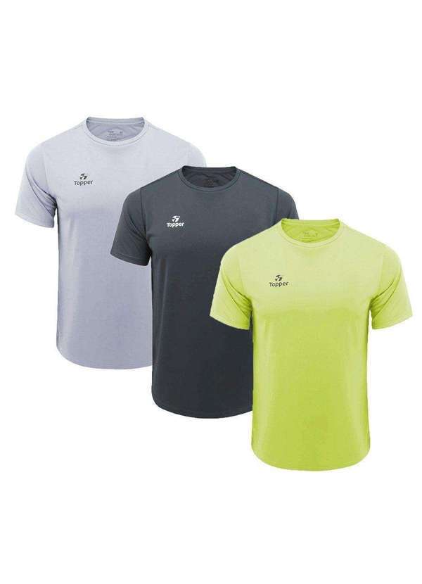 Topper - Kit 3 Camisetas Topper Faster Masculina Verde