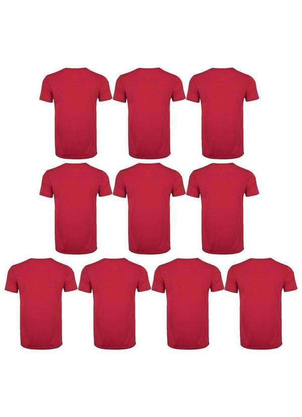 Pmc - Kit Atacado 10 Camisetas Pmc Básica Masculina Vermelho 2
