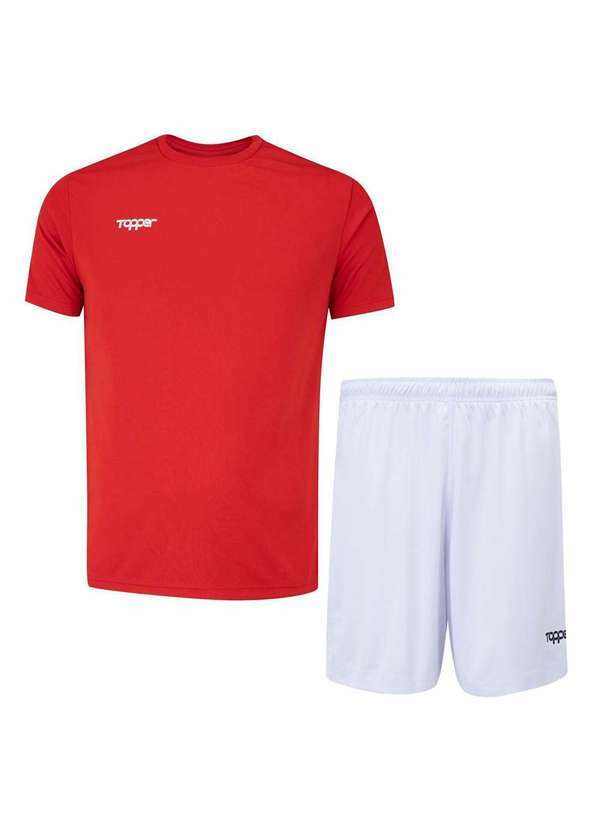 Topper - Kit Camiseta e Calção Topper Fut Classic Masculino Amarelo