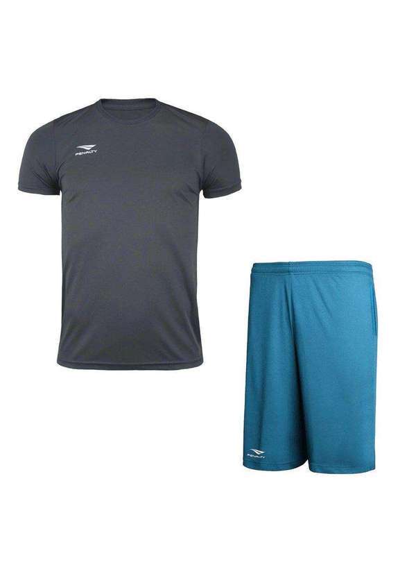 Penalty - Kit Penalty X Camiseta e Bermuda Masculino Cinza