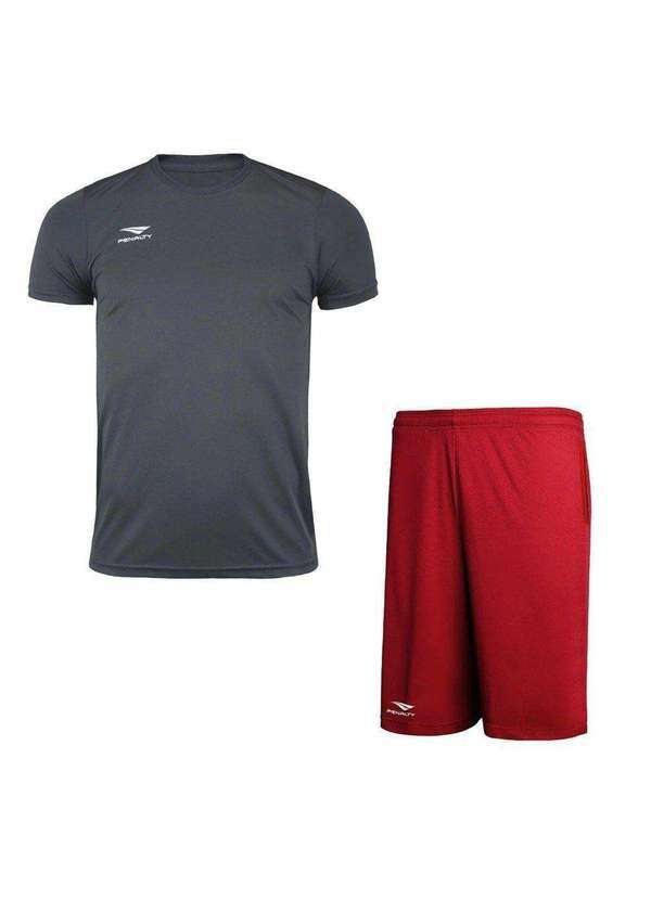 Penalty - Kit Penalty X Camiseta e Bermuda Masculino Cinza