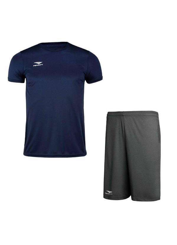 Penalty - Kit Penalty X Camiseta e Bermuda Masculino Cinza