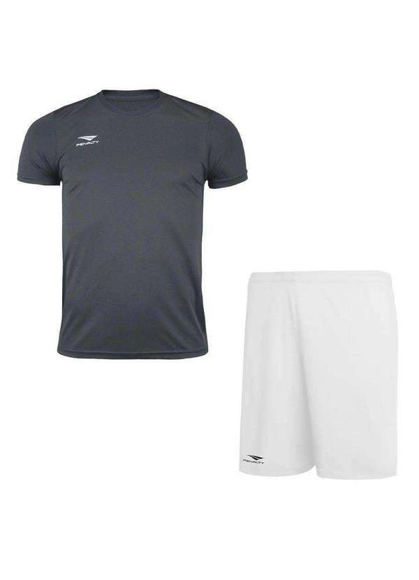 Penalty - Kit Penalty X Camiseta e Calção Plus Size Masculino Cinza