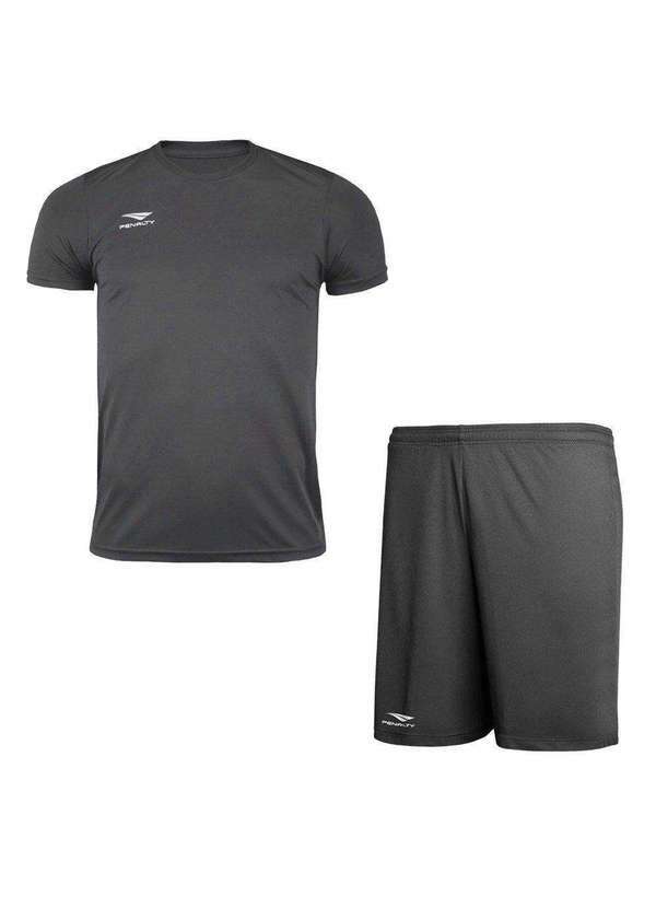 Penalty - Kit Penalty X Camiseta e Calção Plus Size Masculino Cinza