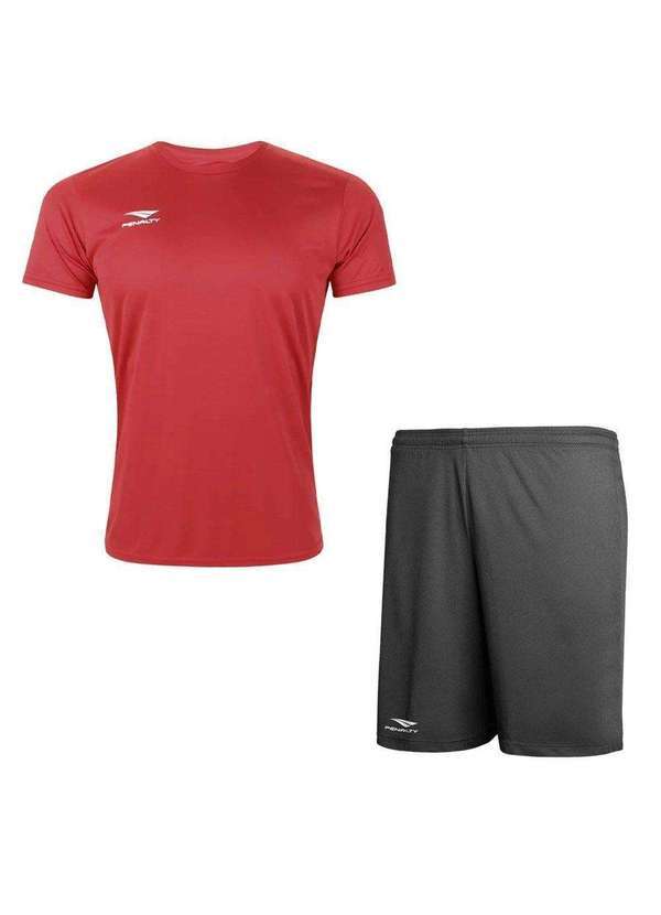 Penalty - Kit Penalty X Camiseta e Calção Plus Size Masculino Cinza