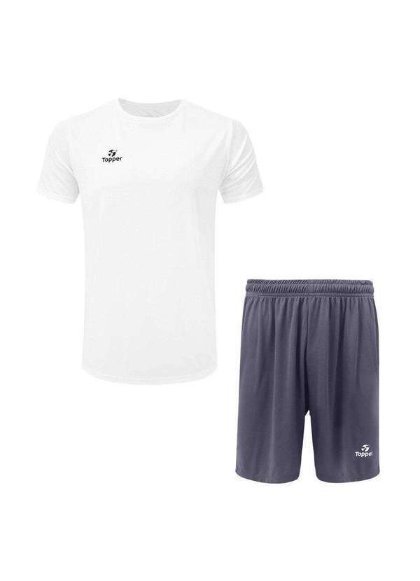 Topper - Kit Topper Camiseta e Calção Classic New Masculino Branco