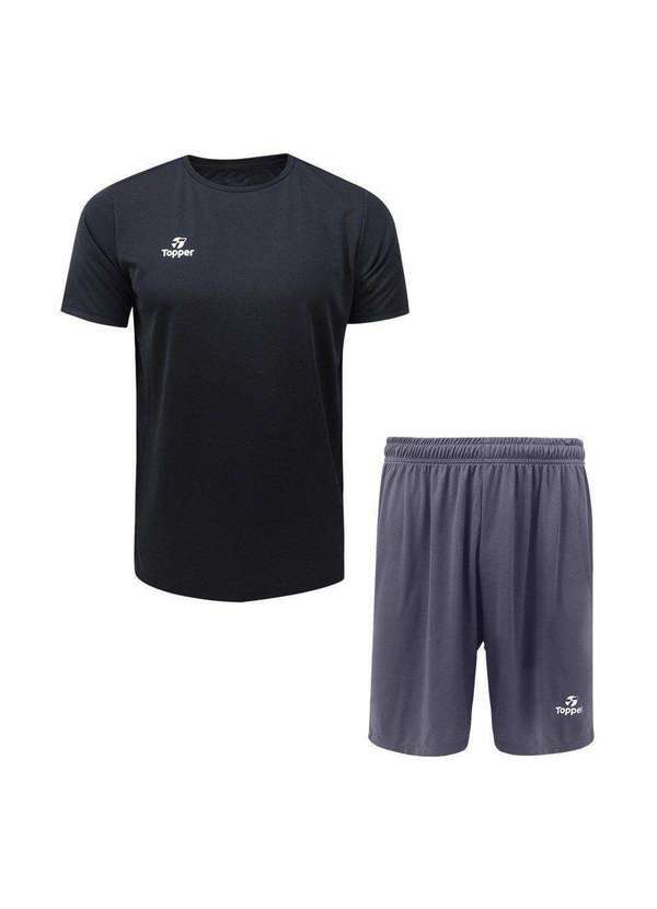 Topper - Kit Topper Camiseta e Calção Classic New Masculino Preto