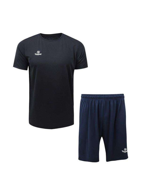 Topper - Kit Topper Camiseta e Calção Classic New Masculino Preto