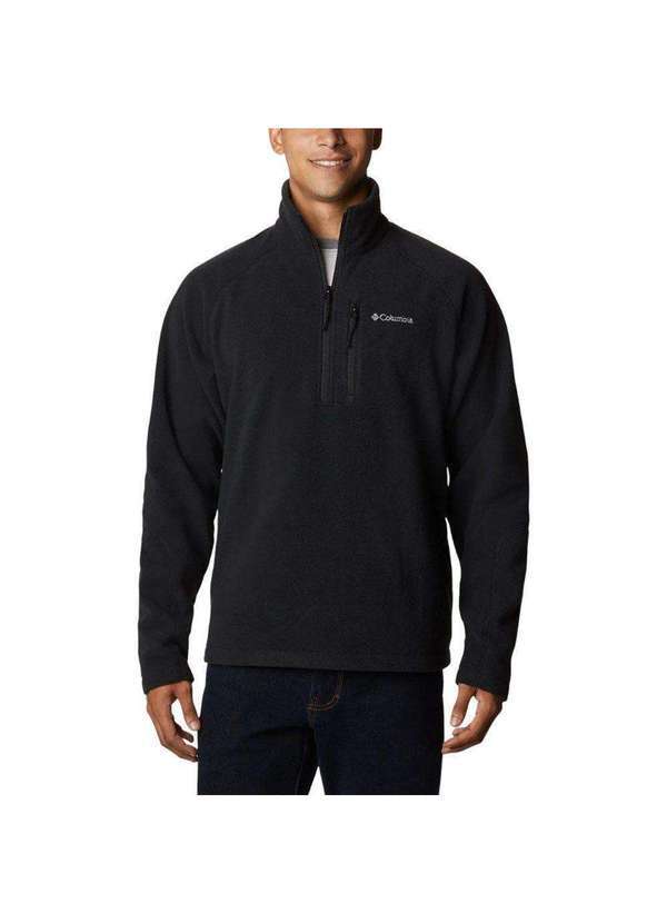 Columbia - Blusa Fleece Columbia Fast Trek Iii Half Zip Masculina Preto