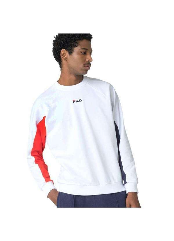 Fila - Casaco Fila Color Block Letter Masculino Branco