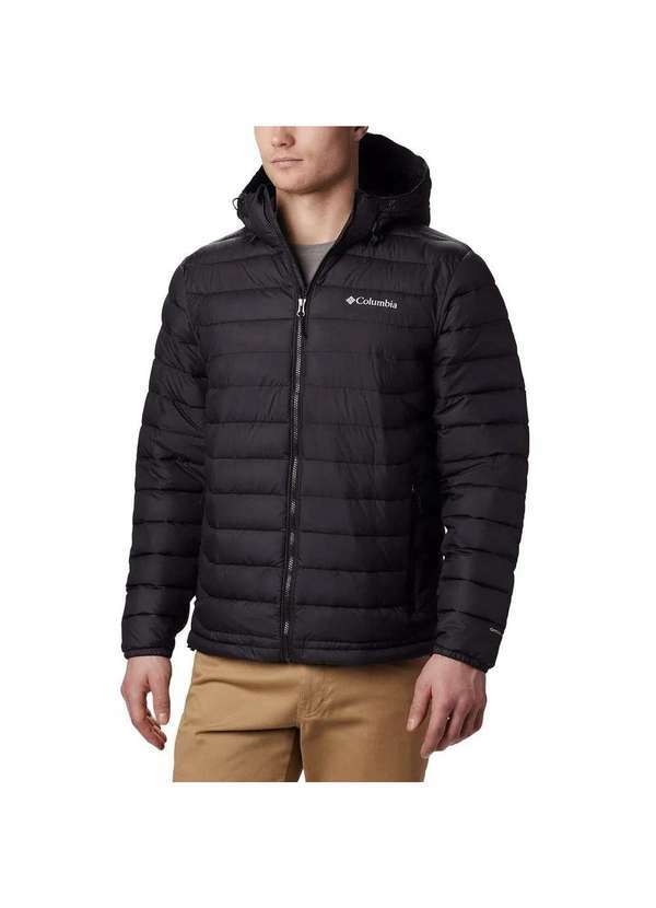 Columbia - Jaqueta Columbia Powder Lite Hooded Masculina Preto