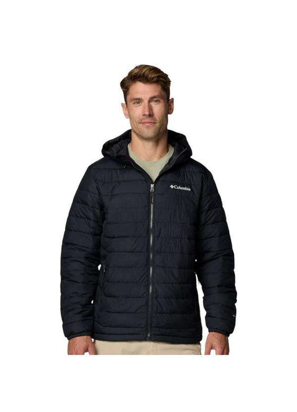 Columbia - Jaqueta Columbia Powder Lite Ii Hooded Masculino Preto