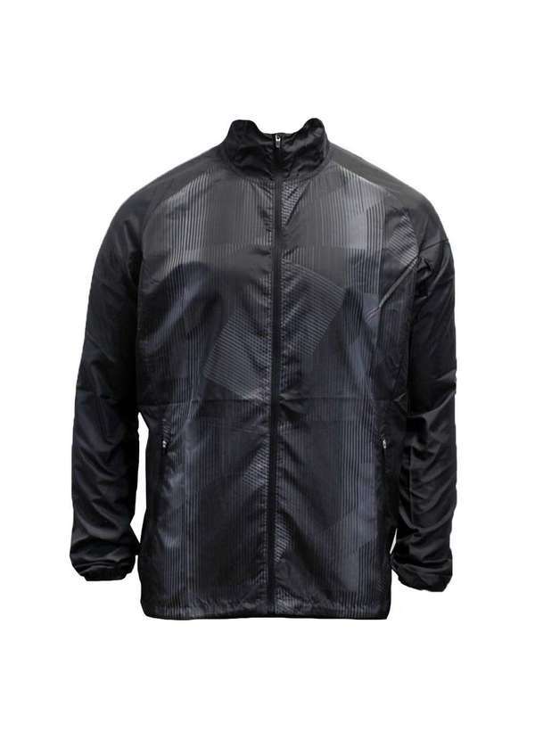 Mizuno - Jaqueta Corta Vento Mizuno Hoody Print 3.0 Masculina Preto