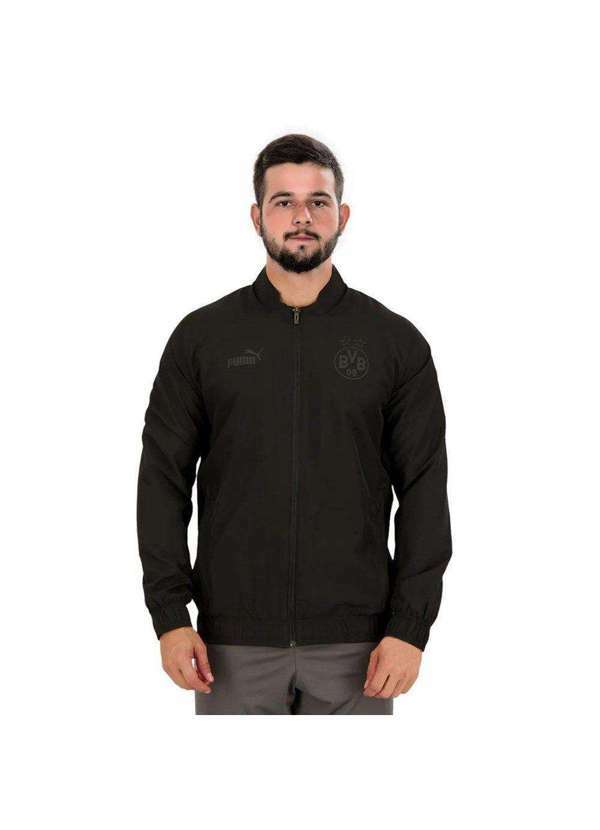 Puma - Jaqueta Puma Borussia Dortmund Pré Jogo Masculina Preto